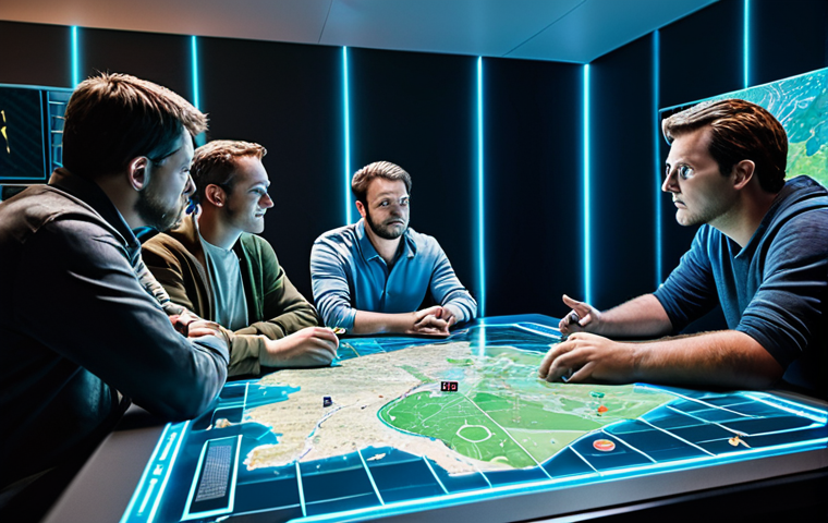 Strategic Team Planning**
A group of fully clothed, diverse players collaboratively strategizing around a holographic table displaying "Reverse: 1999" characters and maps. The scene is set in a brightly lit, modern gaming room. One player points to a map, while others discuss character builds. Focus on communication and teamwork. Perfect anatomy, correct proportions, natural pose. Safe for work, appropriate content, fully clothed, professional gaming strategy session, family-friendly. High quality rendering, detailed environment.
**