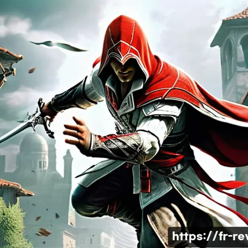 리버스 1999 한정판 캐릭터 공개 - **Prompt:** "Ezio Auditore from Assassin's Creed, in his iconic white and red hooded robes with leat...