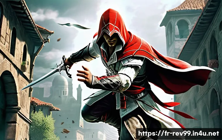 리버스 1999 한정판 캐릭터 공개 - **Prompt:** "Ezio Auditore from Assassin's Creed, in his iconic white and red hooded robes with leat...