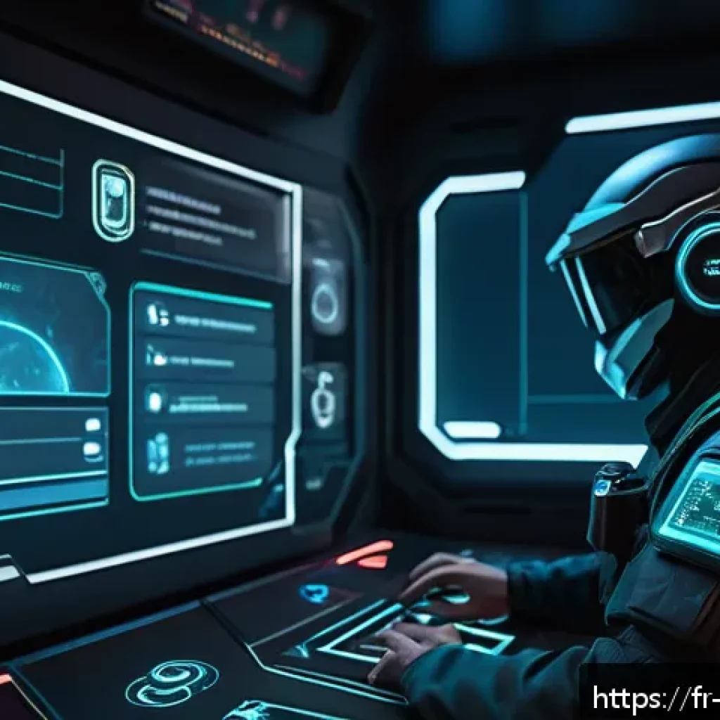 리버스 1999 초보자를 위한 팁 시리즈 - A detailed futuristic gaming interface scene showing a player&rsquo;s hands interacting with a holographic...