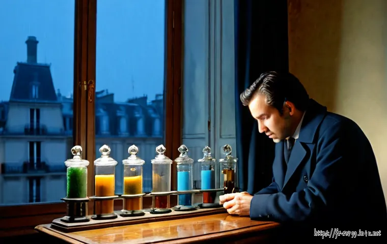 리버스 1999 세계관 비밀 - Photorealistic secret archive beneath an old Parisian townhouse, an elegant 1990s-style investigator...
